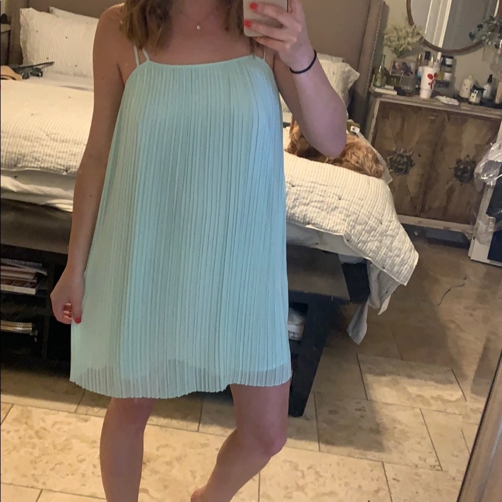 Strappy mint green dress